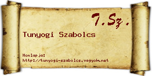 Tunyogi Szabolcs névjegykártya