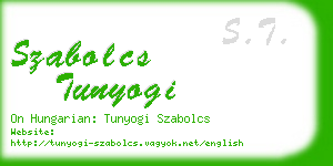 szabolcs tunyogi business card